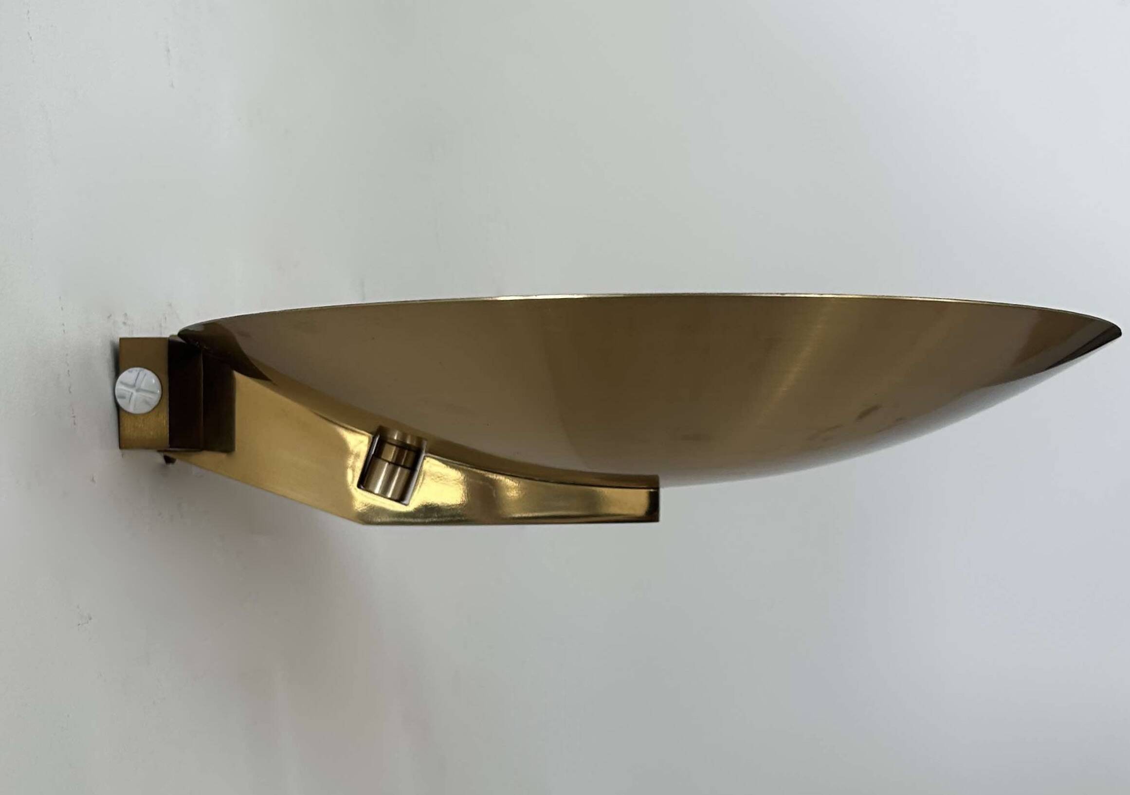 Vintage wall light with dimmer, brass, France 1980