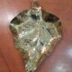 Vintage 1960s hammered brass leaf ashtray – Italy