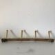 Golden coat rack 4 vintage pads 1960 55x10cm