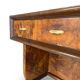 Italian burl walnut art deco console table, 1930s.
