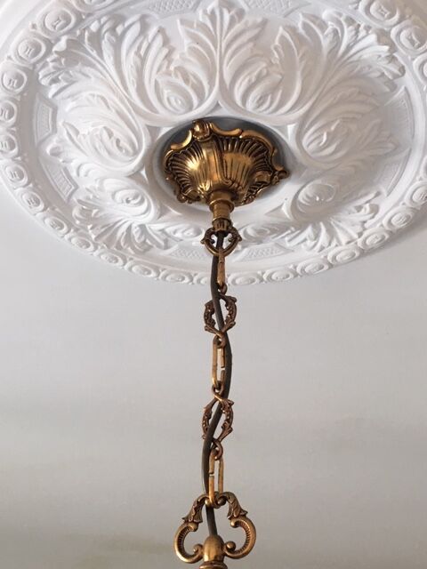 Old brass chandelier 8 branches