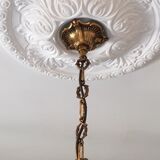 Old brass chandelier 8 branches