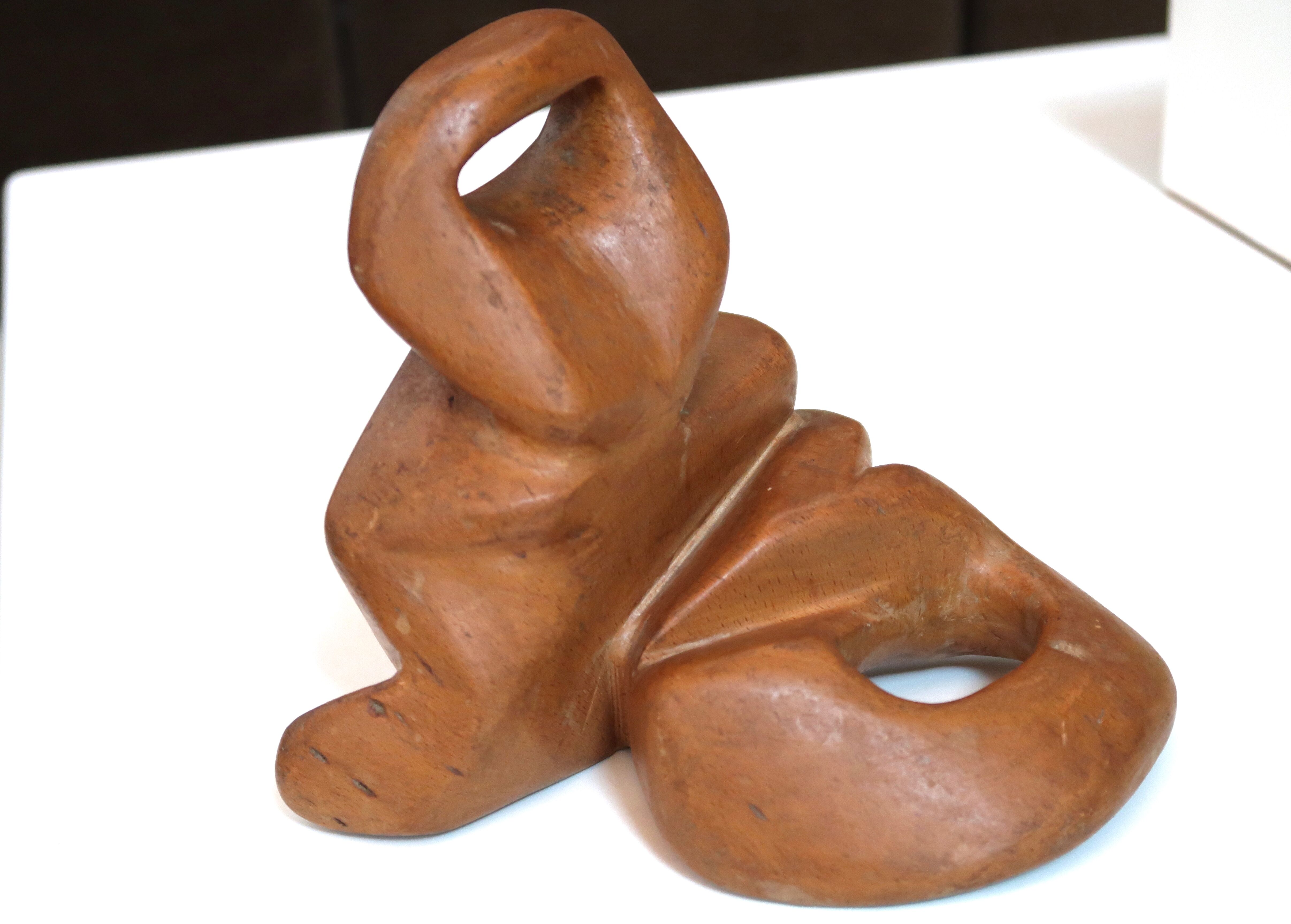 Abstract wooden sculpture, 60s