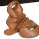 Abstract wooden sculpture, 60s