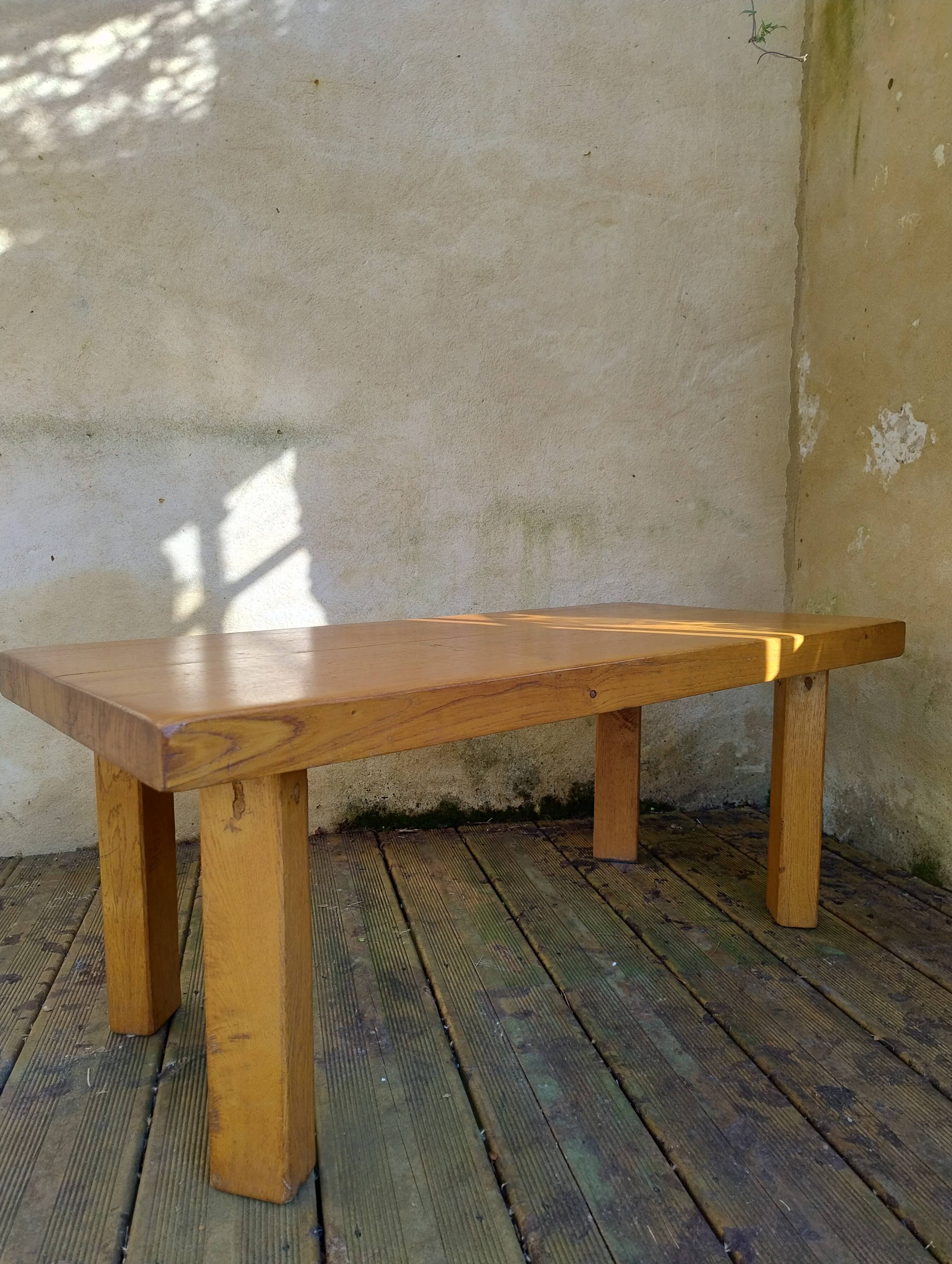Vintage solid wood coffee table