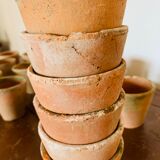Set of 10 terracotta pots circa 1930 graineterie