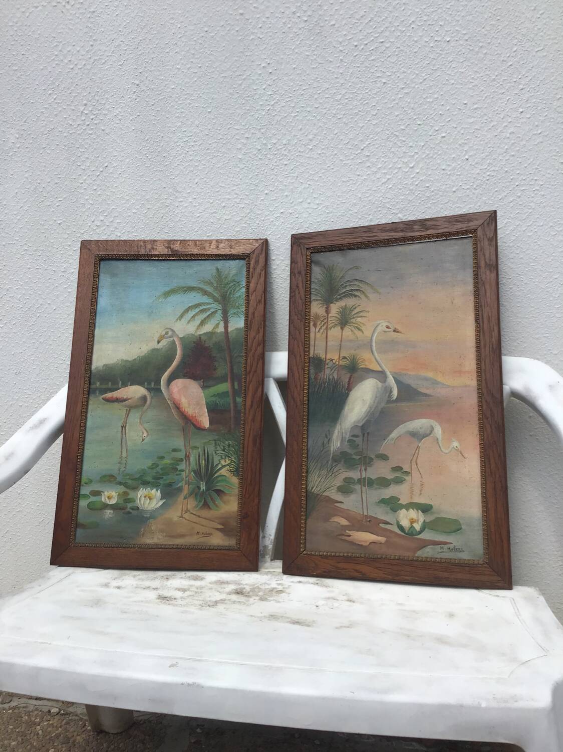 Paire tableaux exotiques