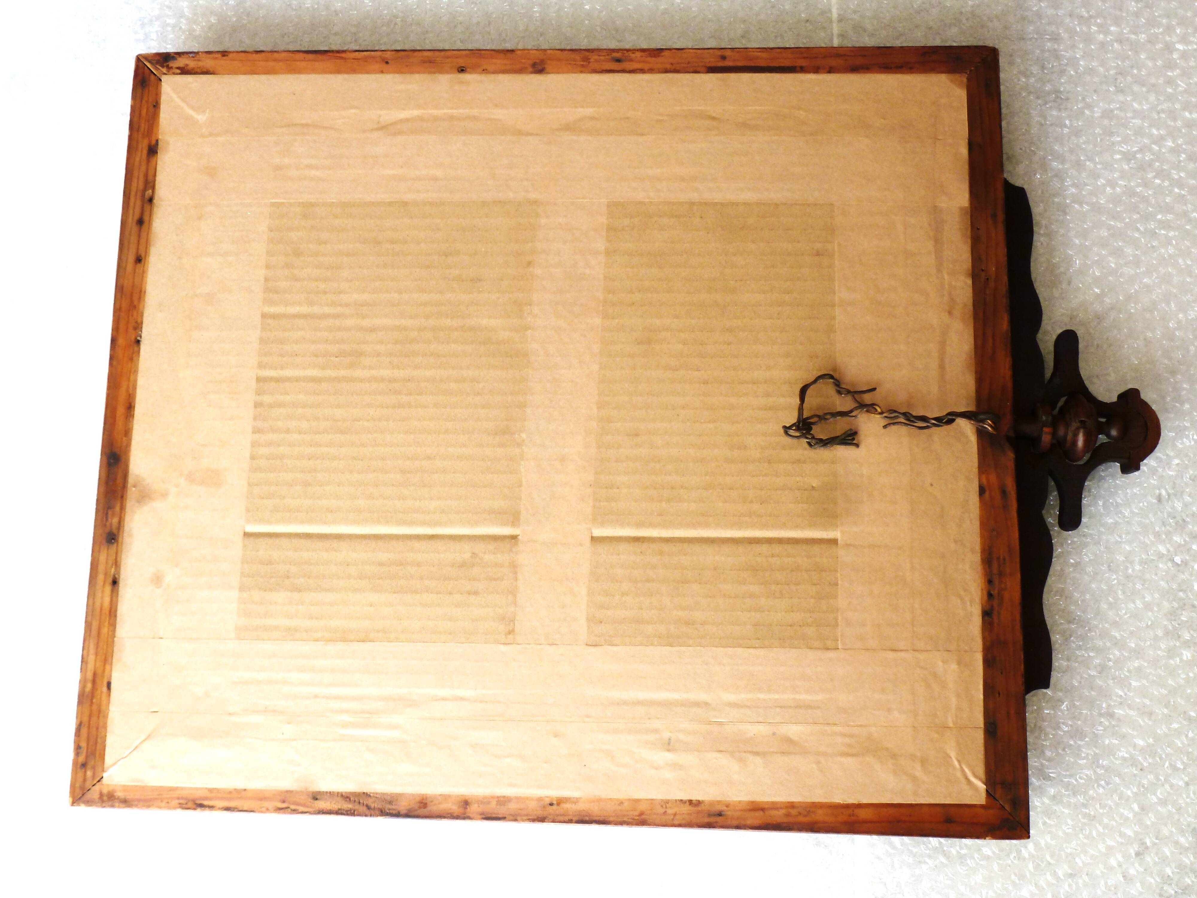 Antique Napoleon III style mercury mirror, Victorian wall mirror.