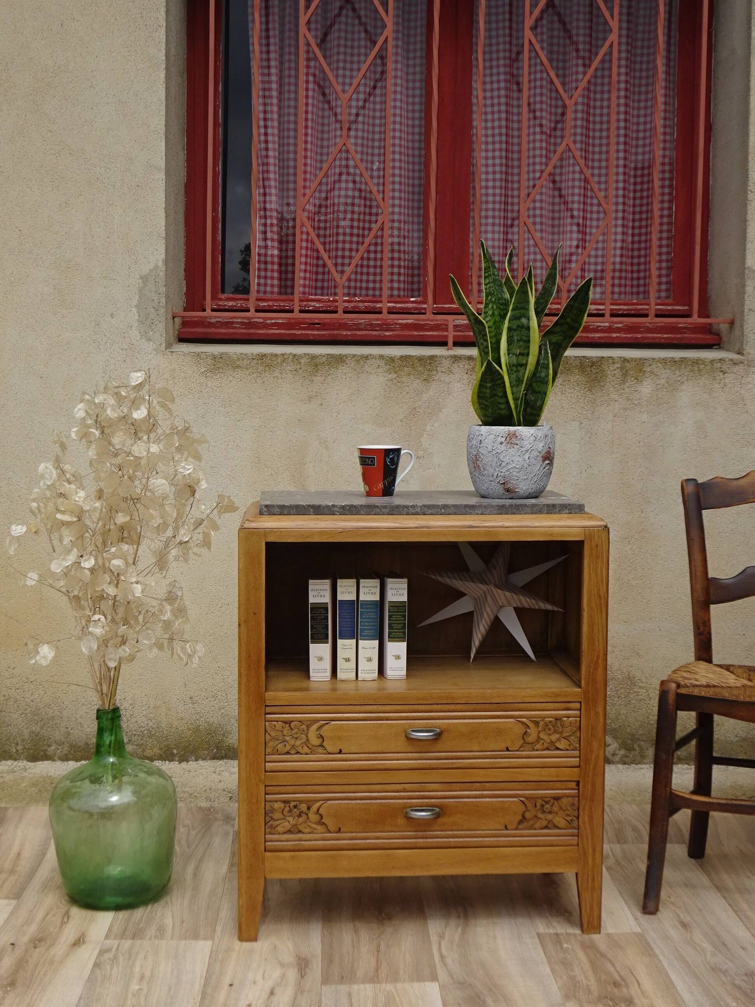 Petit meuble Art Déco, dessus en marbre