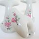 Three porcelain hooks limoges vintage japanese floral decoration