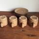 4 stoneware coffee cups