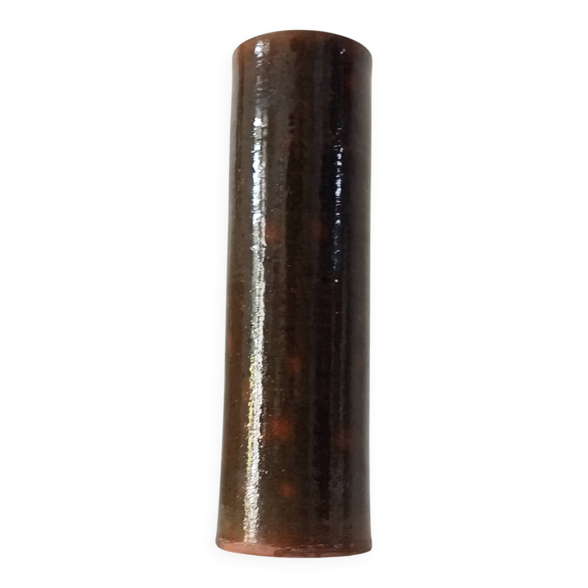 Vase rouleau vintage en grès années 50