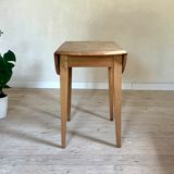 Modular table with vintage solid oak flap