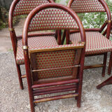 Lot of 5 folding bistro chairs of terrace type "parisian"