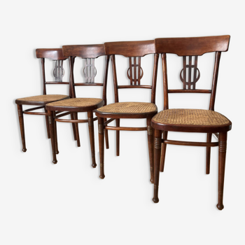 Set of 4 Thonet dining room chairs circa 1905