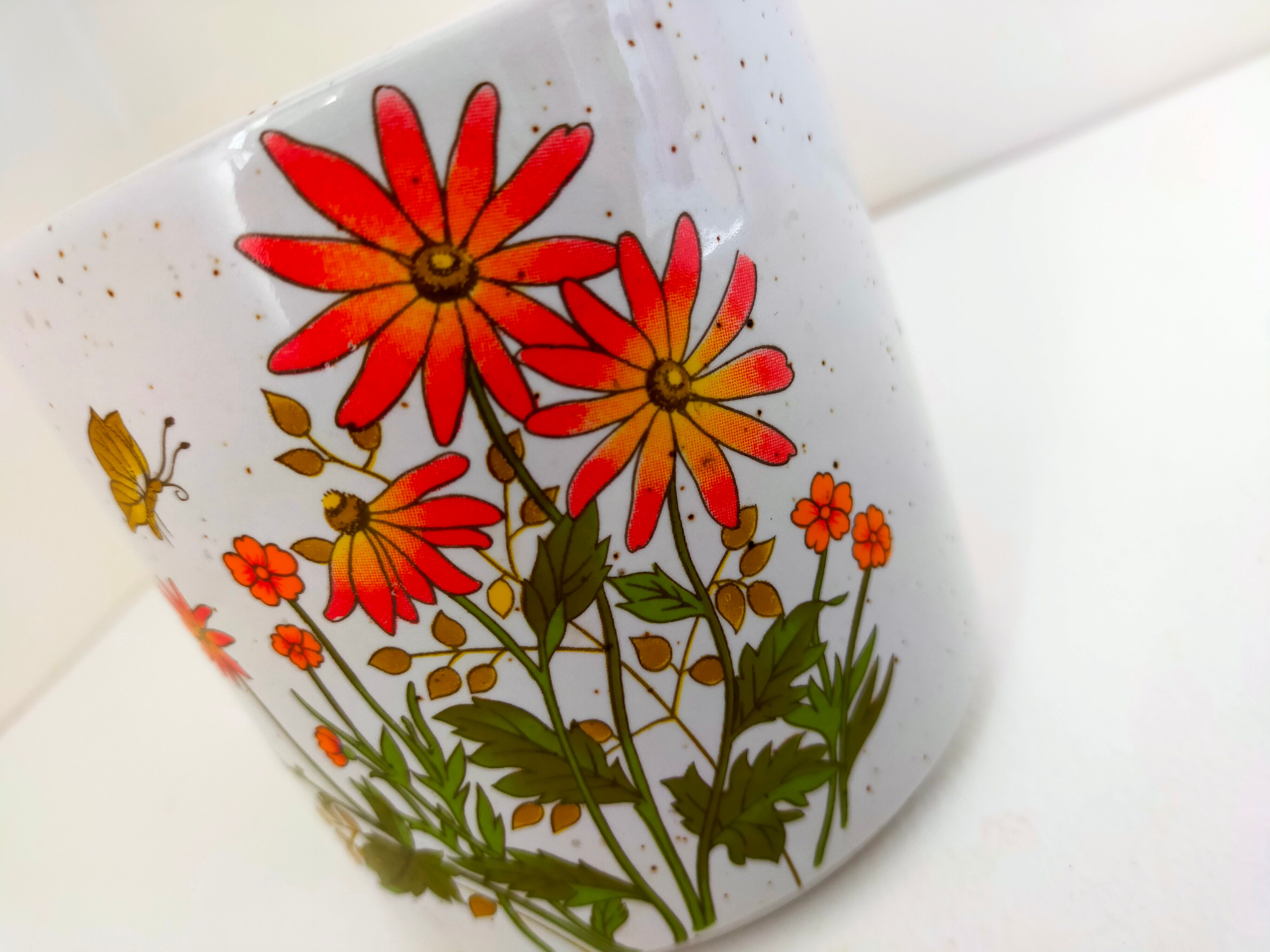 pot or cache stoneware pot decoration flowers