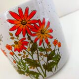 pot or cache stoneware pot decoration flowers