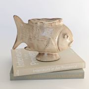 Vintage fish-shaped pot, French ceramic, 1960s