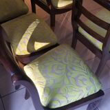 6 walnut chairs