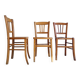 3 old wooden bistro chairs