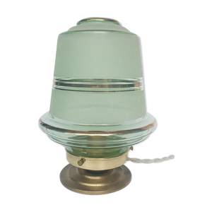 Lampe à poser verre granit vert