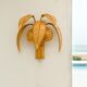 Pair of coconut/palm rattan wall lights