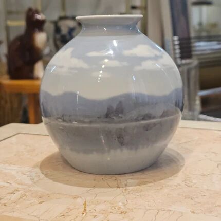 Dahl Jensen porcelain round vase - Arlh Boesen