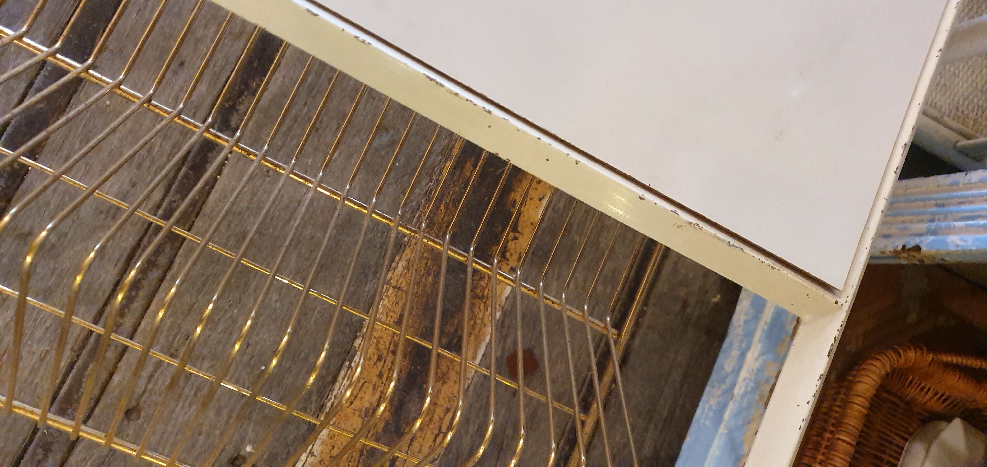 White coffee table and vintage gold metal