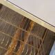 White coffee table and vintage gold metal