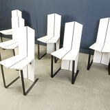 Post modern dining chairs, set of 6 - 1980s