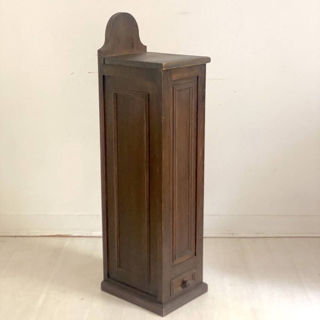 Vintage 1950s solid wood bread box