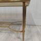 Table basse marbre blanc et métal doré
