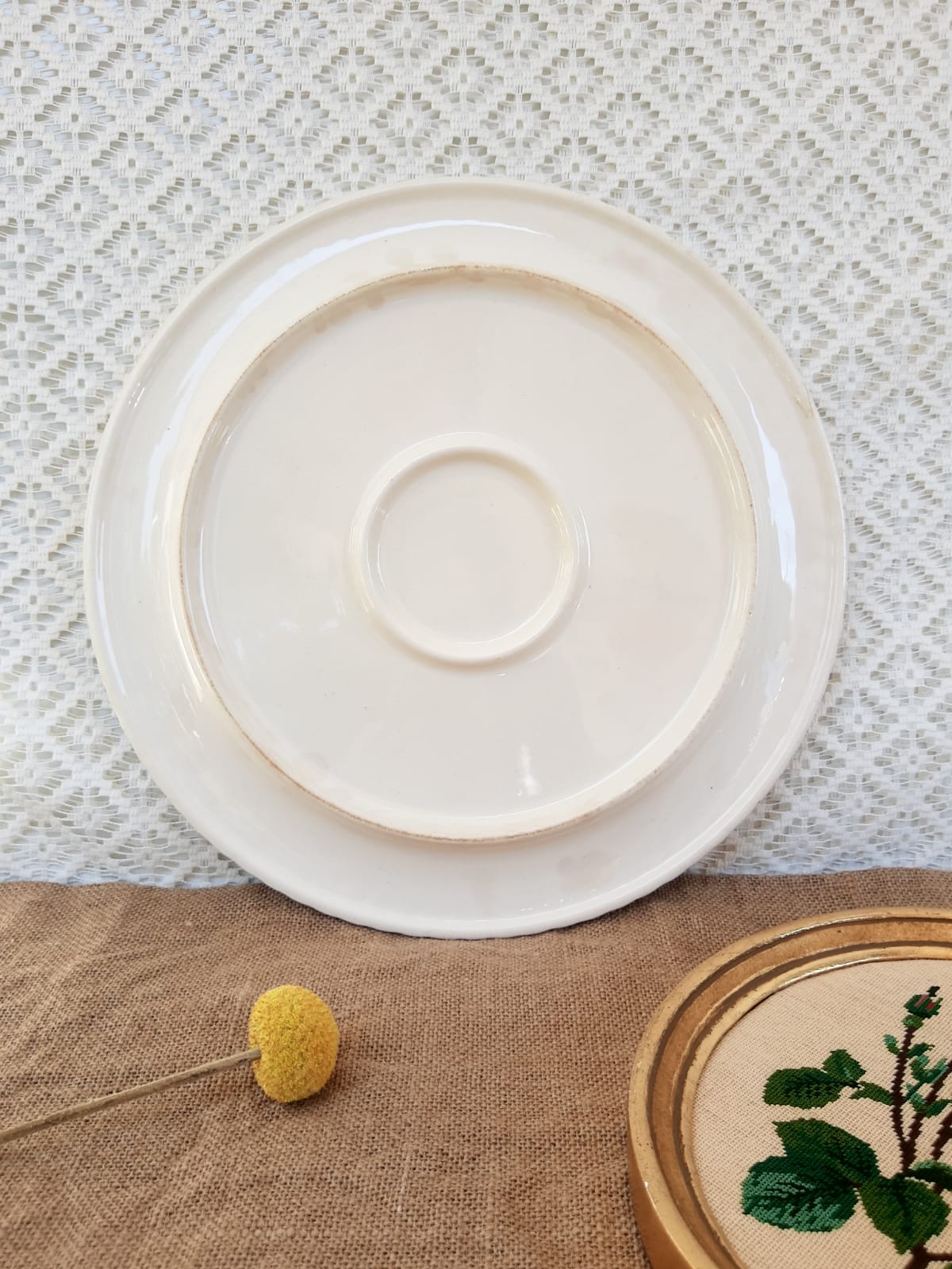 Longwy France Yellow Dessert Service