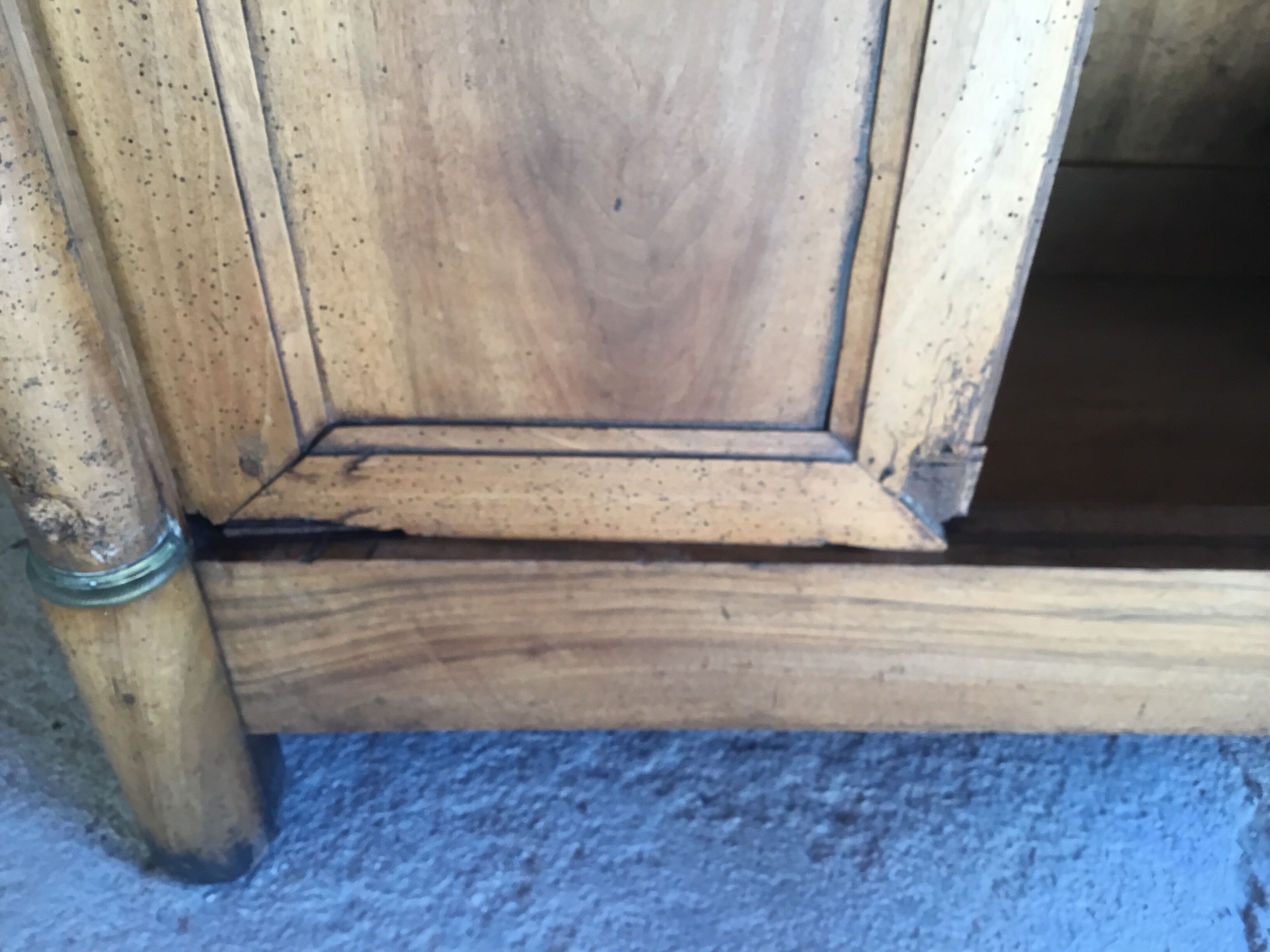 Empire cabinet with bronze ornamented columns