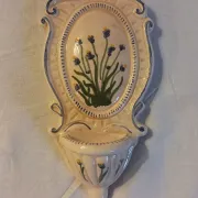 Vintage wall-mounted holy water font in Italian majolica – CAFF Gubbio 20cm