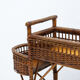 Mid century wicker and beech plant stand, 1960´s, Central Europe