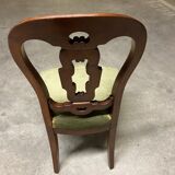 Set of two stylish chairs, khaki green seats