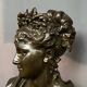 Léopold Harzé (1831–1893). Bronze bust of a young woman on a marble base. Belgium. Dated 1878.