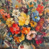 Still life with wild flowers, signed, early 20th century