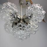 Bubble glass chandelier by Kamenický Šenov, Czechoslovakia, 1970s