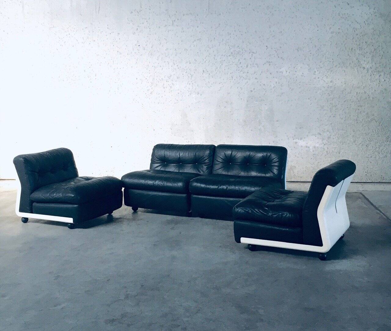 Mid-Century Modern Amanta Modular Sofa by Mario Bellini for B&B Italia, 1970s, Set of 4