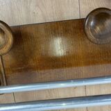 Wooden wall-mounted coat rack and hat rack, 1960/70
