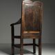 Chaise anglaise en chêne, 1650-1670