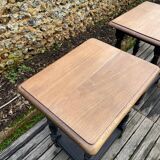 Pair of oak side tables