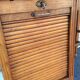 Oak curtain desk from the 1950s