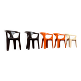 300 Monobloc Decorative Chairs Small by Henry Massonnet for Stamp, France, 1970s, Set of 5