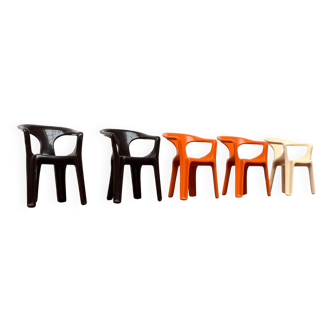 300 Monobloc Decorative Chairs Small by Henry Massonnet for Stamp, France, 1970s, Set of 5