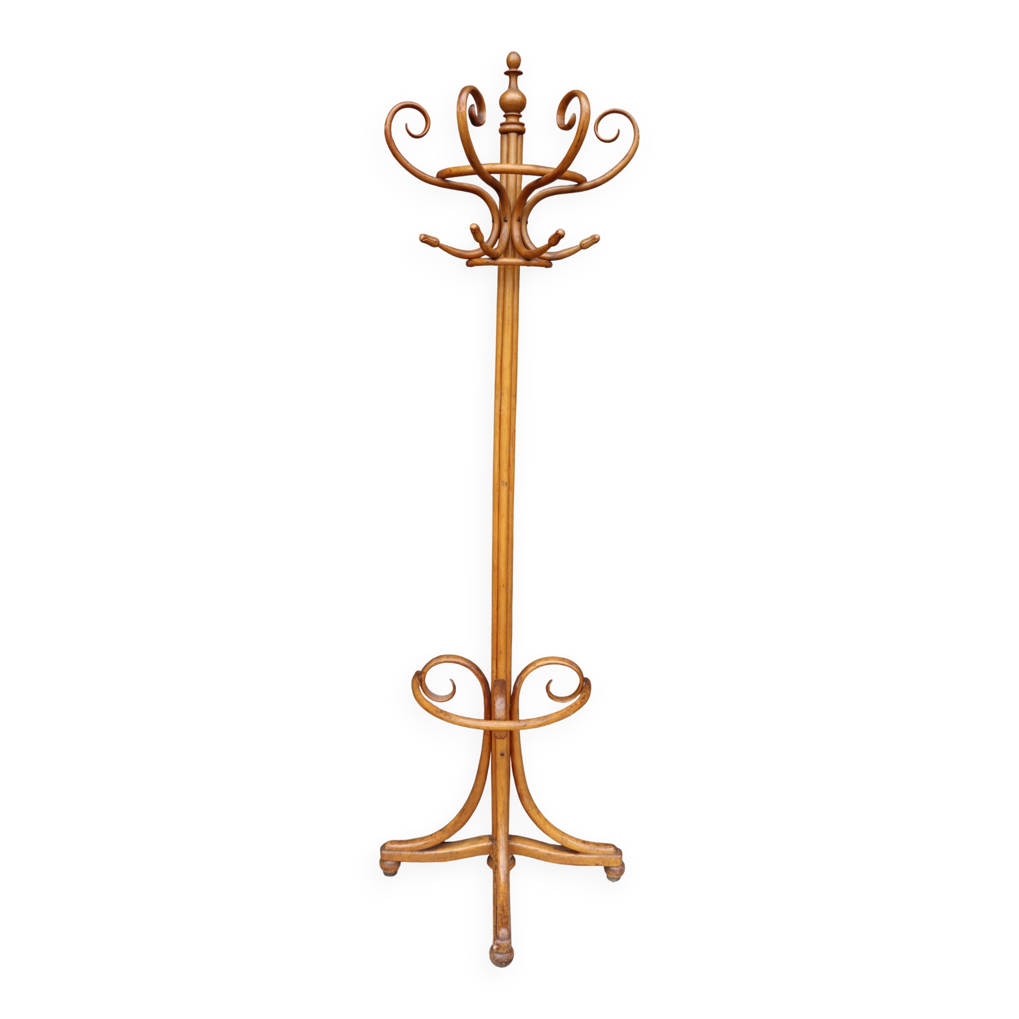 Portemanteau perroquet mural en demi style Thonet, 1900