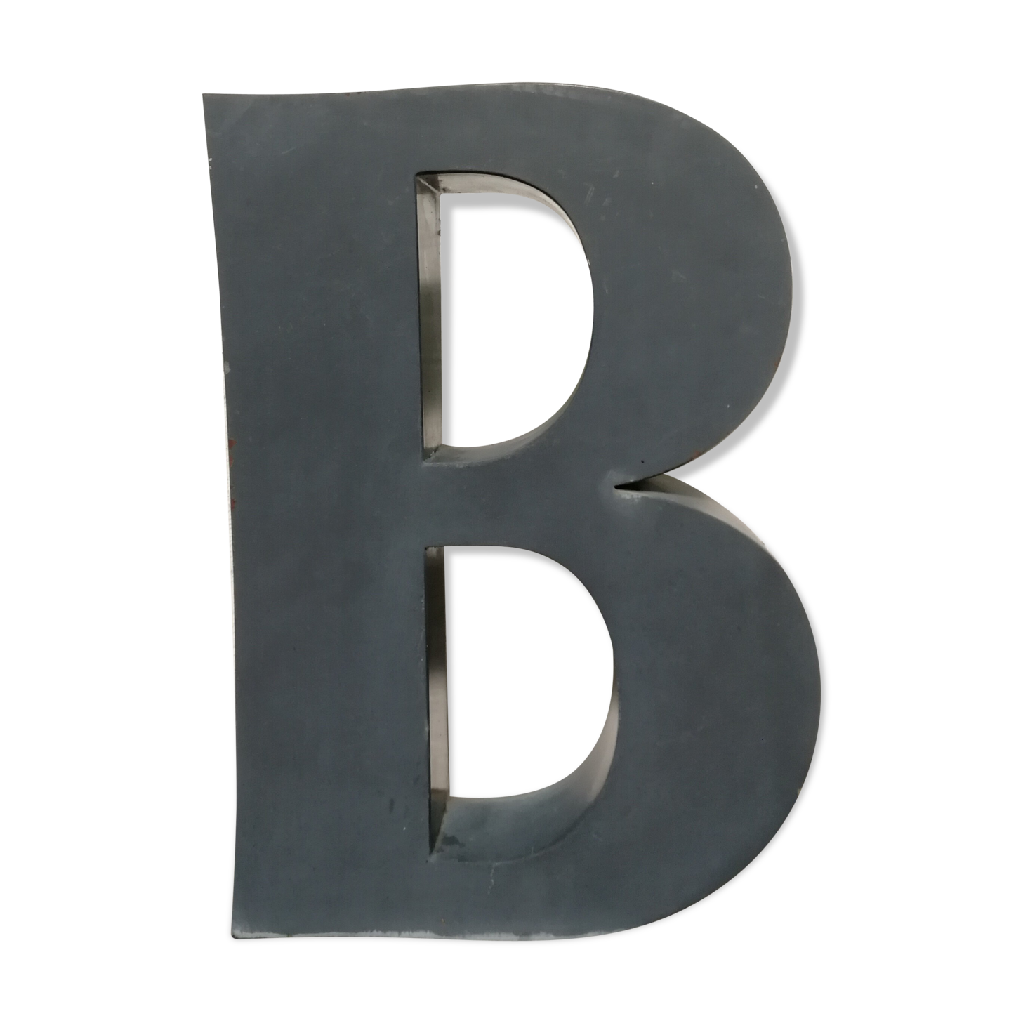 Letter B old embossed and zinc