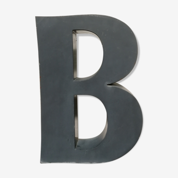 Letter B old embossed and zinc